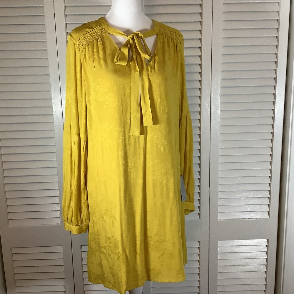 Nordstrom DR2 mustard yellow shirt dress, medium